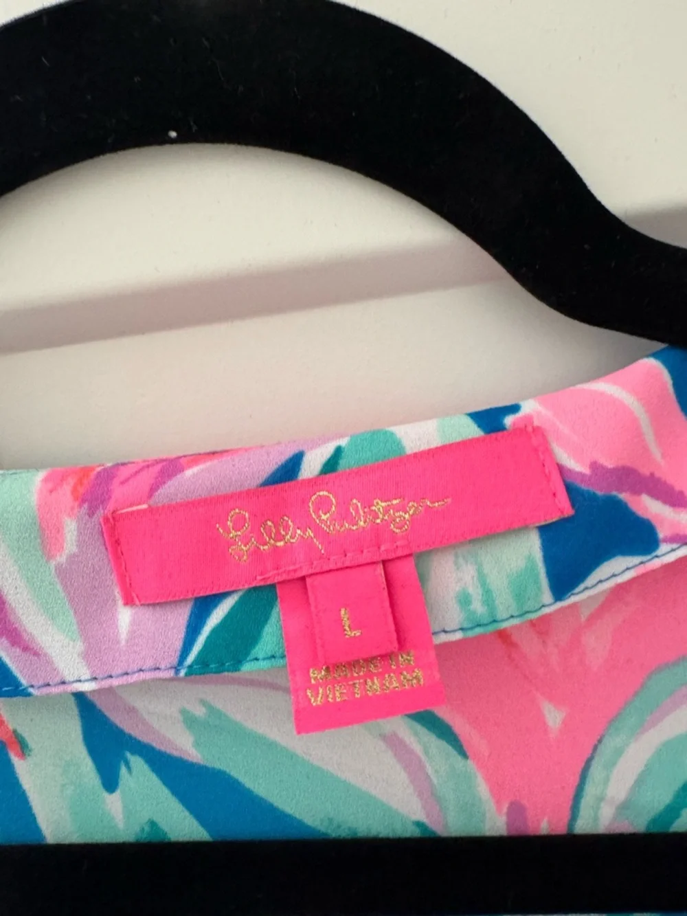 LILLY PULITZER LIVINGSTON BLOUSE EUC L - Picture 2 of 2